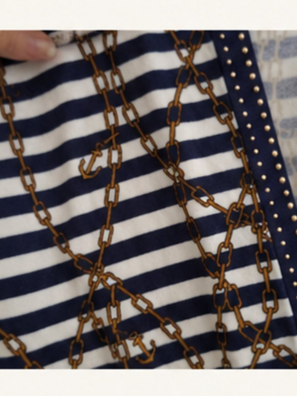 RAFAELLA Nautical Chain Anchor Cardigan 2X Coastal Quiet Luxury - Picture 6 of 9